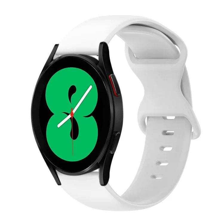 20mm バタフライバックル 単色シリコンウォッチバンド、Samsung Galaxy Watch 4 44mm用、Samsung Galaxy Watch 4 Classic 46mm用、Samsung Galaxy Watch 4 Classic 42mm用、Samsung Galaxy Watch Active 2用