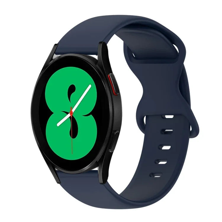 20mm バタフライバックル 単色シリコンウォッチバンド、Samsung Galaxy Watch 4 44mm用、Samsung Galaxy Watch 4 Classic 46mm用、Samsung Galaxy Watch 4 Classic 42mm用、Samsung Galaxy Watch Active 2用