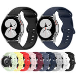 20mm バタフライバックル 単色シリコンウォッチバンド、Samsung Galaxy Watch 4 44mm用、Samsung Galaxy Watch 4 Classic 46mm用、Samsung Galaxy Watch 4 Classic 42mm用、Samsung Galaxy Watch Active 2用