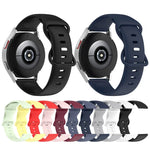 20mm バタフライバックル 単色シリコンウォッチバンド、Samsung Galaxy Watch 4 44mm用、Samsung Galaxy Watch 4 Classic 46mm用、Samsung Galaxy Watch 4 Classic 42mm用、Samsung Galaxy Watch Active 2用