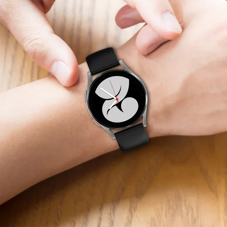 20mm バタフライバックル 単色シリコンウォッチバンド、Samsung Galaxy Watch 4 44mm用、Samsung Galaxy Watch 4 Classic 46mm用、Samsung Galaxy Watch 4 Classic 42mm用、Samsung Galaxy Watch Active 2用