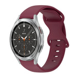 20mm バタフライバックル 単色シリコンウォッチバンド、Samsung Galaxy Watch 4 44mm用、Samsung Galaxy Watch 4 Classic 46mm用、Samsung Galaxy Watch 4 Classic 42mm用、Samsung Galaxy Watch Active 2用