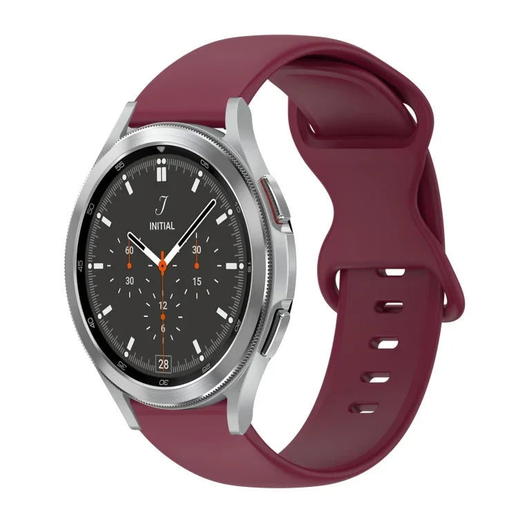 20mm バタフライバックル 単色シリコンウォッチバンド、Samsung Galaxy Watch 4 44mm用、Samsung Galaxy Watch 4 Classic 46mm用、Samsung Galaxy Watch 4 Classic 42mm用、Samsung Galaxy Watch Active 2用