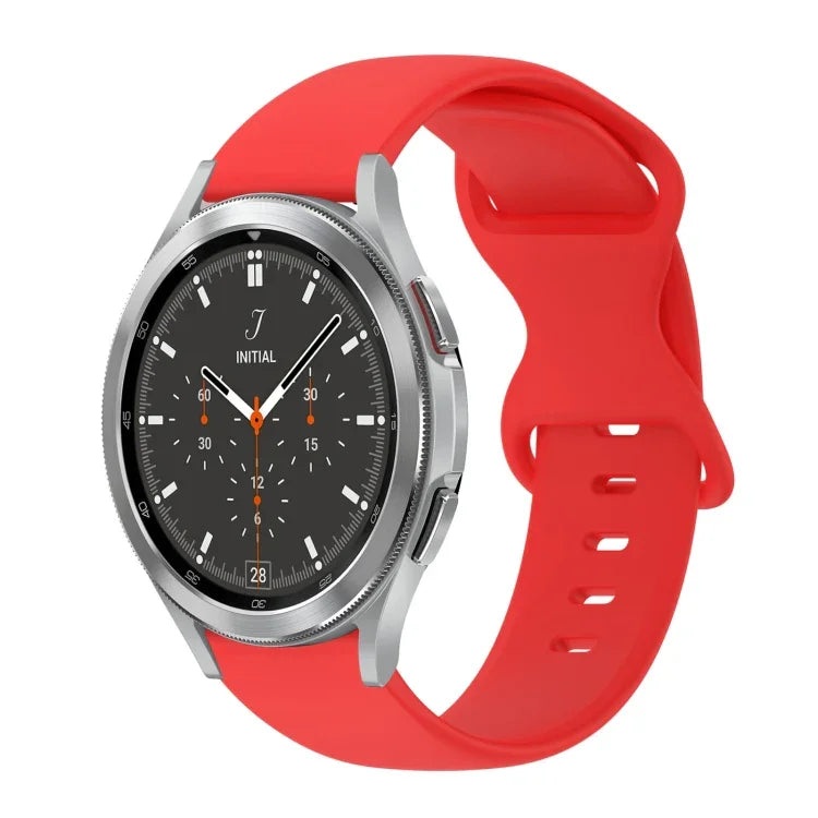 20mm バタフライバックル 単色シリコンウォッチバンド、Samsung Galaxy Watch 4 44mm用、Samsung Galaxy Watch 4 Classic 46mm用、Samsung Galaxy Watch 4 Classic 42mm用、Samsung Galaxy Watch Active 2用