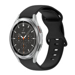20mm バタフライバックル 単色シリコンウォッチバンド、Samsung Galaxy Watch 4 44mm用、Samsung Galaxy Watch 4 Classic 46mm用、Samsung Galaxy Watch 4 Classic 42mm用、Samsung Galaxy Watch Active 2用