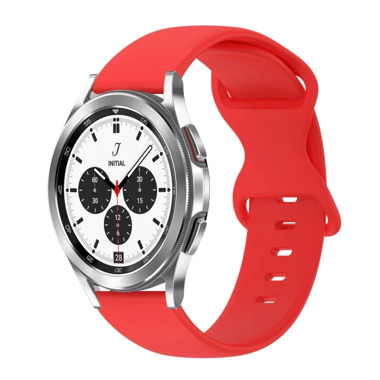 20mm バタフライバックル 単色シリコンウォッチバンド、Samsung Galaxy Watch 4 44mm用、Samsung Galaxy Watch 4 Classic 46mm用、Samsung Galaxy Watch 4 Classic 42mm用、Samsung Galaxy Watch Active 2用