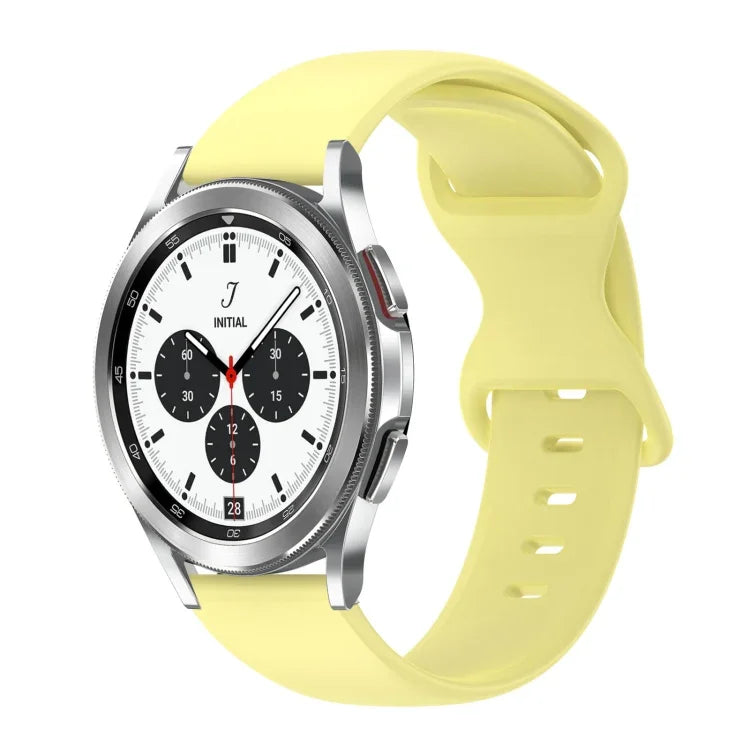 20mm バタフライバックル 単色シリコンウォッチバンド、Samsung Galaxy Watch 4 44mm用、Samsung Galaxy Watch 4 Classic 46mm用、Samsung Galaxy Watch 4 Classic 42mm用、Samsung Galaxy Watch Active 2用