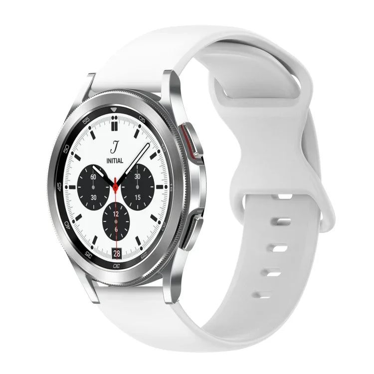 20mm バタフライバックル 単色シリコンウォッチバンド、Samsung Galaxy Watch 4 44mm用、Samsung Galaxy Watch 4 Classic 46mm用、Samsung Galaxy Watch 4 Classic 42mm用、Samsung Galaxy Watch Active 2用