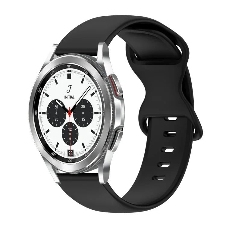 20mm バタフライバックル 単色シリコンウォッチバンド、Samsung Galaxy Watch 4 44mm用、Samsung Galaxy Watch 4 Classic 46mm用、Samsung Galaxy Watch 4 Classic 42mm用、Samsung Galaxy Watch Active 2用