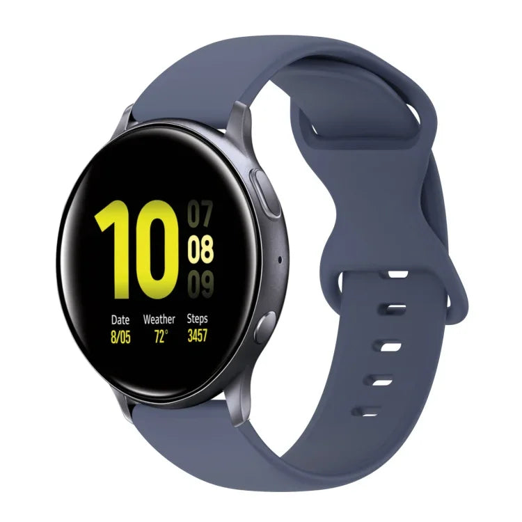 20mm バタフライバックル 単色シリコンウォッチバンド、Samsung Galaxy Watch 4 44mm用、Samsung Galaxy Watch 4 Classic 46mm用、Samsung Galaxy Watch 4 Classic 42mm用、Samsung Galaxy Watch Active 2用