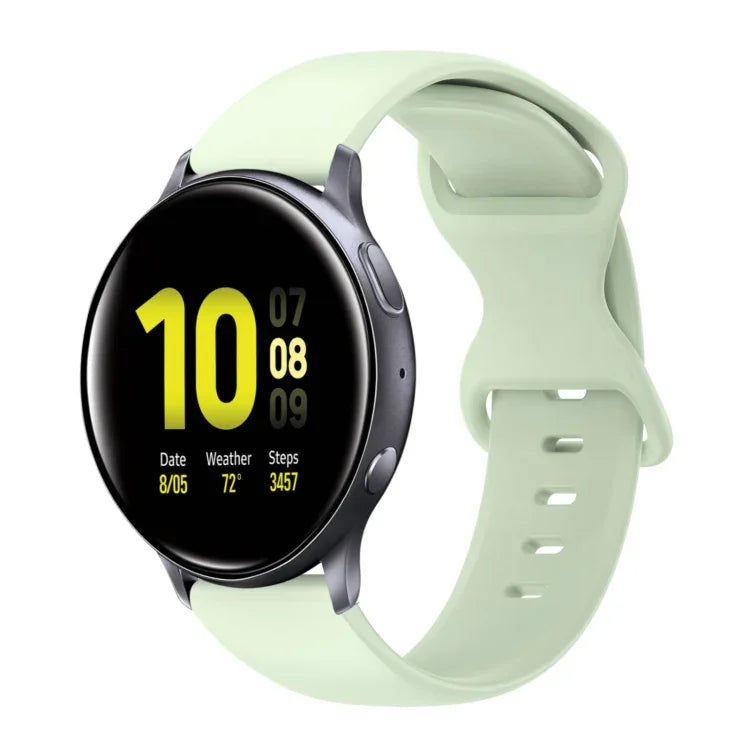 20mm バタフライバックル 単色シリコンウォッチバンド、Samsung Galaxy Watch 4 44mm用、Samsung Galaxy Watch 4 Classic 46mm用、Samsung Galaxy Watch 4 Classic 42mm用、Samsung Galaxy Watch Active 2用