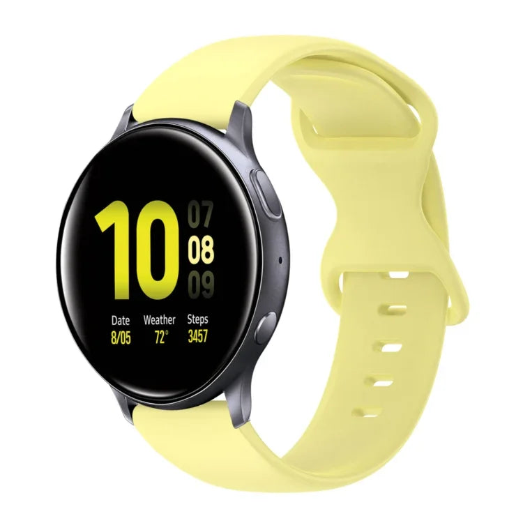 20mm バタフライバックル 単色シリコンウォッチバンド、Samsung Galaxy Watch 4 44mm用、Samsung Galaxy Watch 4 Classic 46mm用、Samsung Galaxy Watch 4 Classic 42mm用、Samsung Galaxy Watch Active 2用