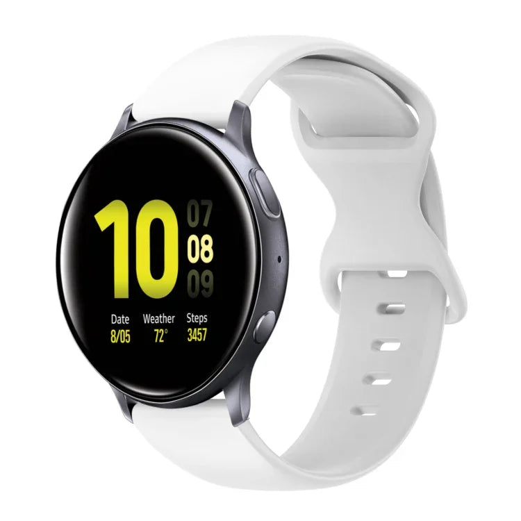 20mm バタフライバックル 単色シリコンウォッチバンド、Samsung Galaxy Watch 4 44mm用、Samsung Galaxy Watch 4 Classic 46mm用、Samsung Galaxy Watch 4 Classic 42mm用、Samsung Galaxy Watch Active 2用