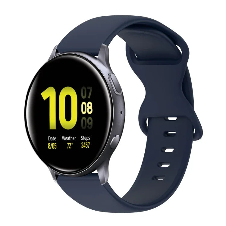 20mm バタフライバックル 単色シリコンウォッチバンド、Samsung Galaxy Watch 4 44mm用、Samsung Galaxy Watch 4 Classic 46mm用、Samsung Galaxy Watch 4 Classic 42mm用、Samsung Galaxy Watch Active 2用