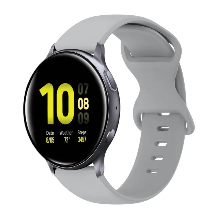 20mm バタフライバックル 単色シリコンウォッチバンド、Samsung Galaxy Watch 4 44mm用、Samsung Galaxy Watch 4 Classic 46mm用、Samsung Galaxy Watch 4 Classic 42mm用、Samsung Galaxy Watch Active 2用