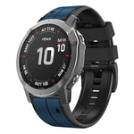 26mm Silicone Sports Two-Color Watch Band, For Garmin Descent MK2, For Garmin Descent MK2i