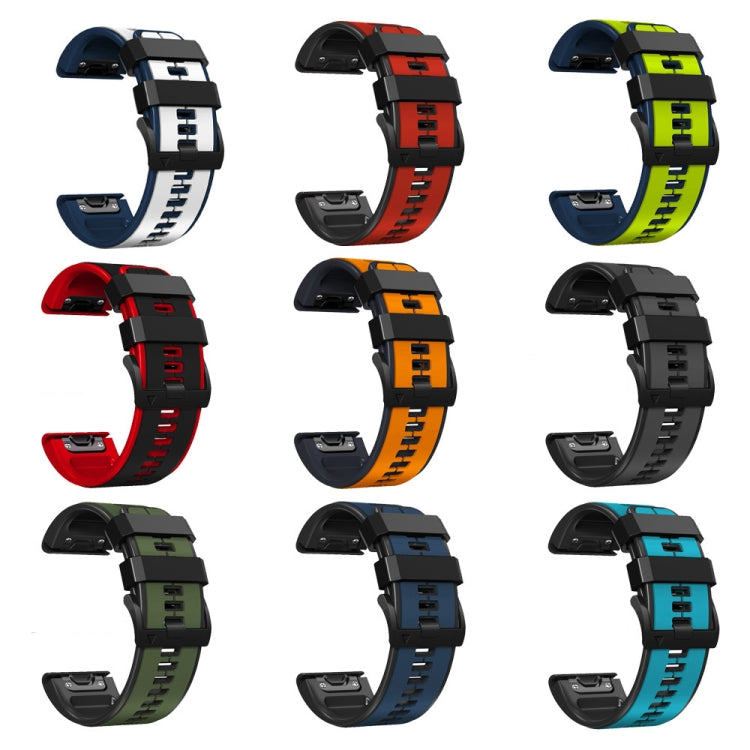 26mm Silicone Sports Two-Color Watch Band, For Garmin Descent MK2, For Garmin Descent MK2i