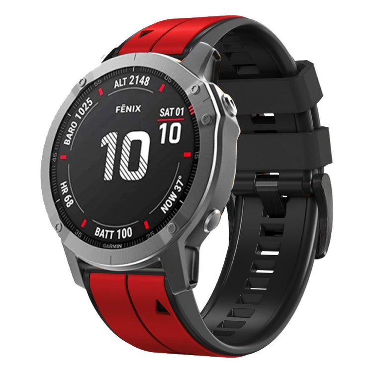 26mm Silicone Sports Two-Color Watch Band, For Garmin Descent MK2, For Garmin Descent MK2i