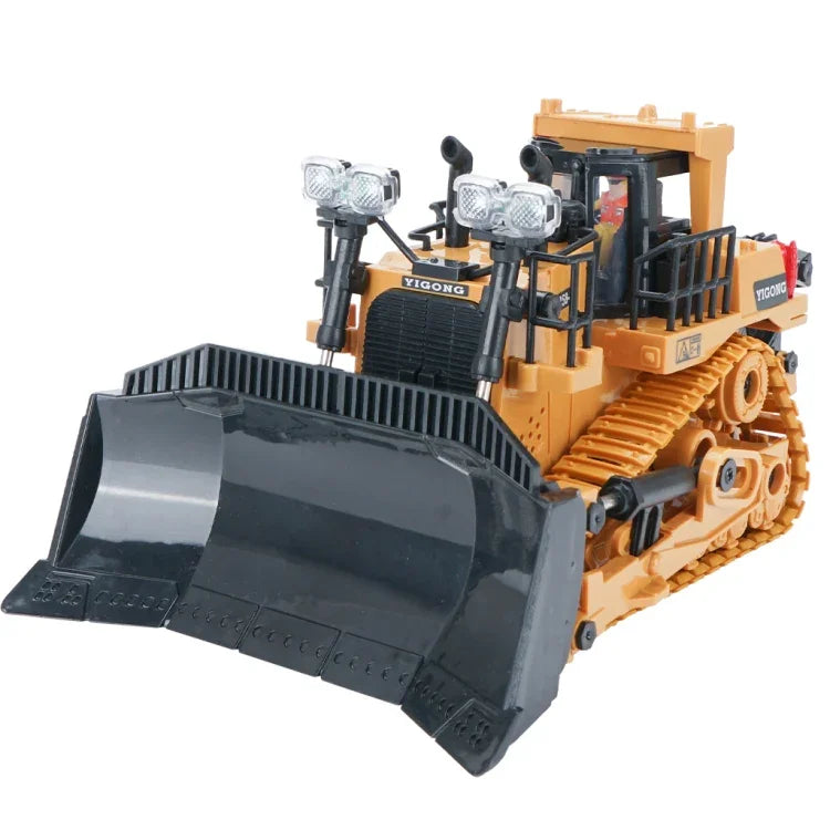 Mofun 1046 2.4Gリモコン 9チャンネル 建設車両 1:24 多機能クローラー重型ブルドーザー、1046