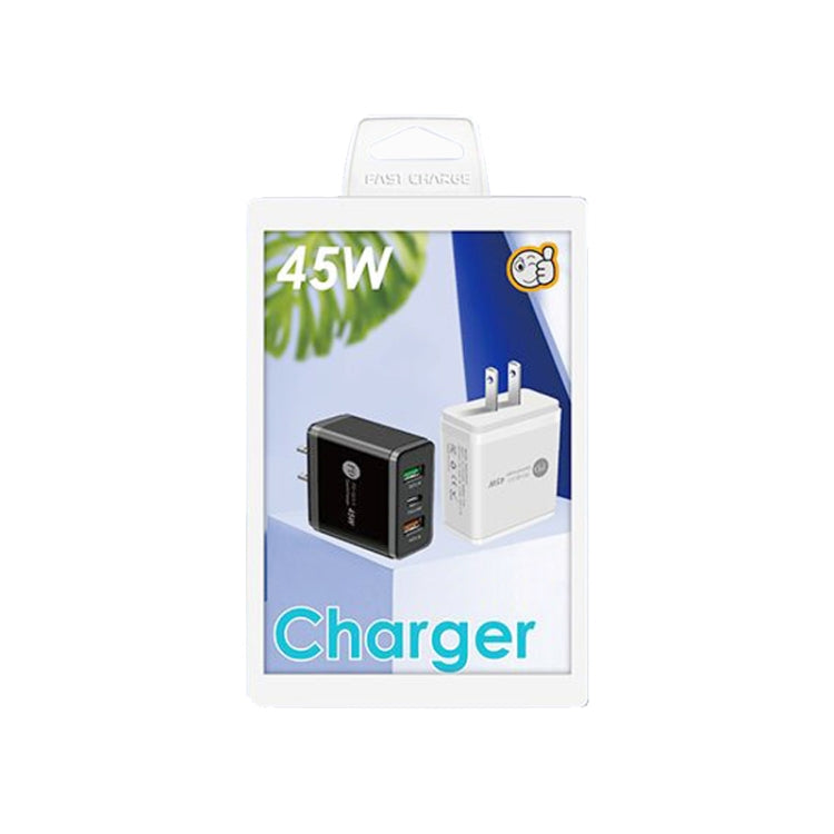 45W PD3.0 + 2 x QC3.0 USB マルチポート急速充電器、USプラグ、USプラグ