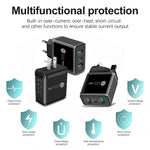 45W PD25W + 2 x QC3.0 USBマルチポートチャージャー USB to Type-Cケーブル付き、USプラグ、USプラグ + USB to Type-Cケーブル