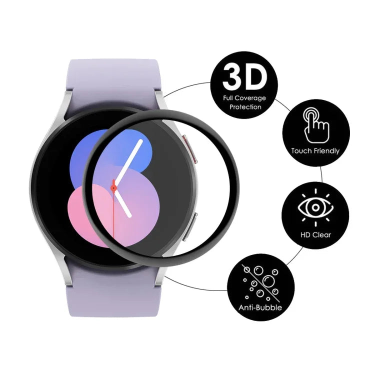 Samsung Galaxy Watch5 40mm用 ENKAY 3D PC＋PMMA HDフルカバレッジスクリーンプロテクターフィルム、1枚、2枚、5枚、10枚