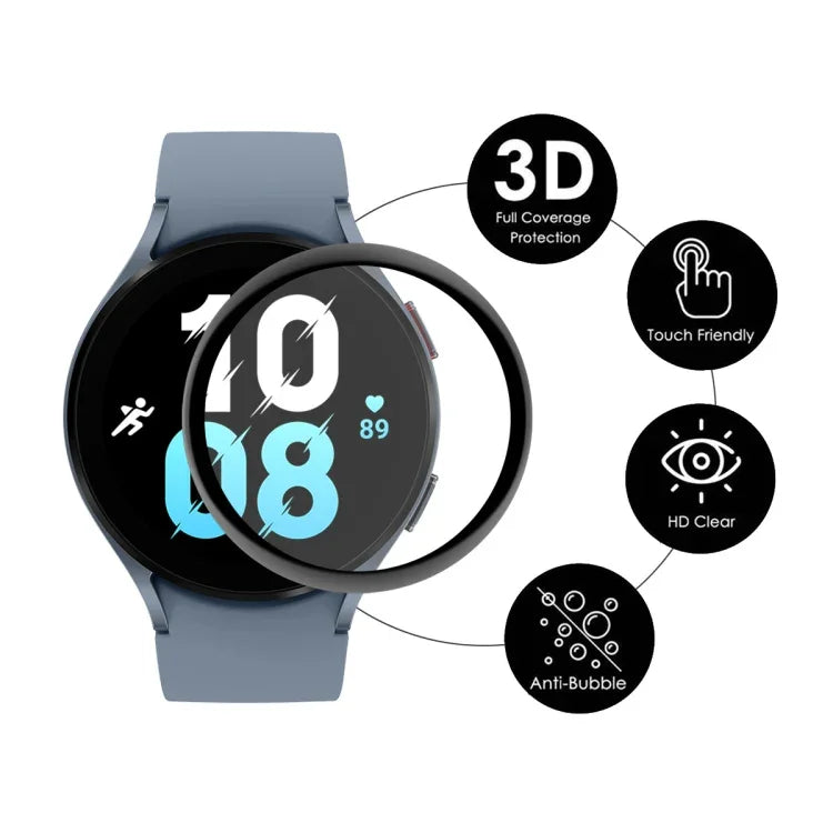 Samsung Galaxy Watch5 44mm用 ENKAY 3Dフルカバレッジ PC＋PMMA HDスクリーンプロテクターフィルム、1枚、2枚、5枚、10枚