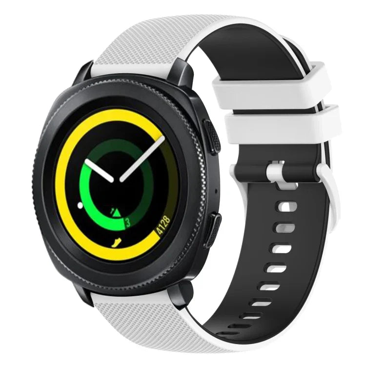 20mm チェッカードツートンシリコンウォッチバンド、Samsung Gear Sport用、Samsung Gear S2 Classic用