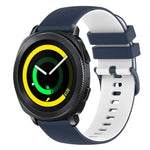 20mm チェッカードツートンシリコンウォッチバンド、Samsung Gear Sport用、Samsung Gear S2 Classic用