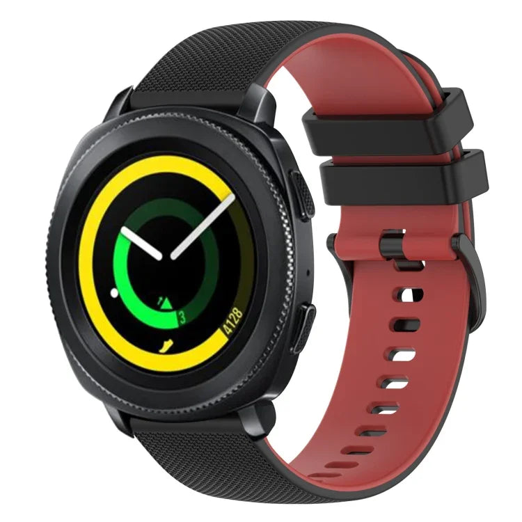 20mm チェッカードツートンシリコンウォッチバンド、Samsung Gear Sport用、Samsung Gear S2 Classic用