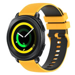 20mm チェッカードツートンシリコンウォッチバンド、Samsung Gear Sport用、Samsung Gear S2 Classic用