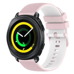20mm チェッカードツートンシリコンウォッチバンド、Samsung Gear Sport用、Samsung Gear S2 Classic用