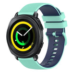 20mm チェッカードツートンシリコンウォッチバンド、Samsung Gear Sport用、Samsung Gear S2 Classic用