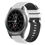 20mm チェッカードツートンシリコンウォッチバンド、Samsung Gear Sport用、Samsung Gear S2 Classic用