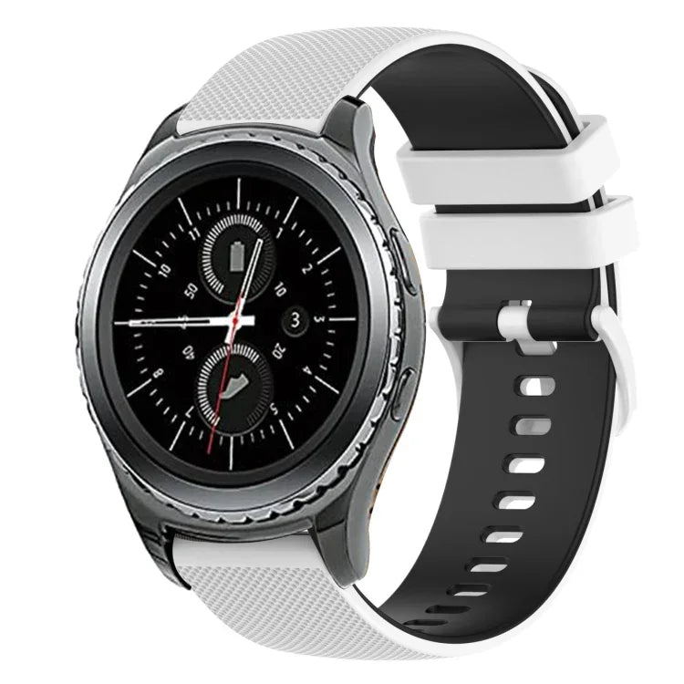 20mm チェッカードツートンシリコンウォッチバンド、Samsung Gear Sport用、Samsung Gear S2 Classic用
