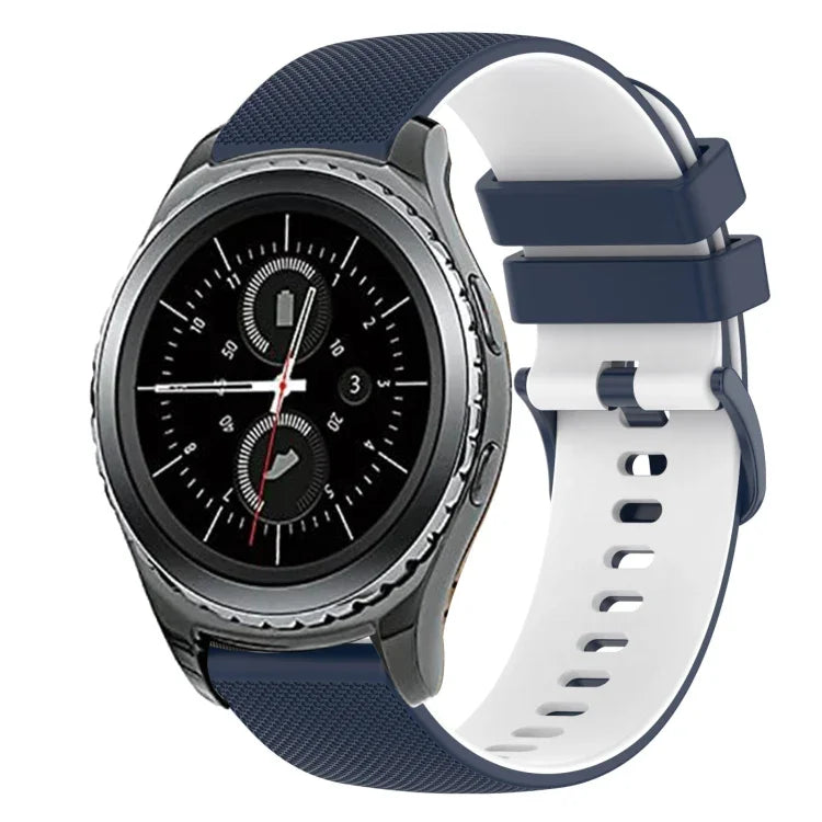 20mm チェッカードツートンシリコンウォッチバンド、Samsung Gear Sport用、Samsung Gear S2 Classic用