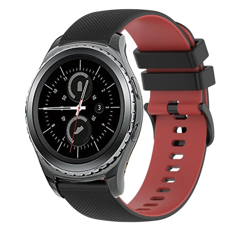 20mm チェッカードツートンシリコンウォッチバンド、Samsung Gear Sport用、Samsung Gear S2 Classic用