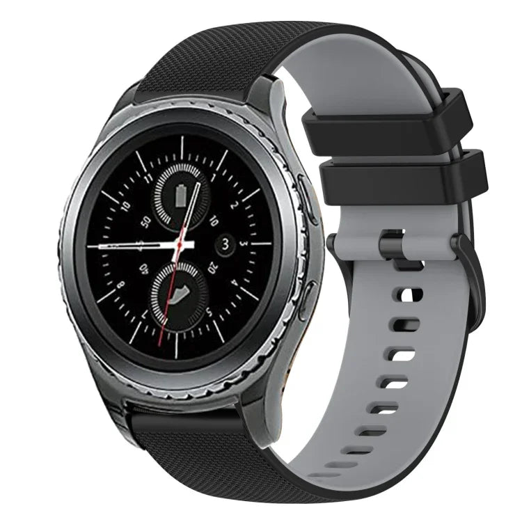 20mm チェッカードツートンシリコンウォッチバンド、Samsung Gear Sport用、Samsung Gear S2 Classic用