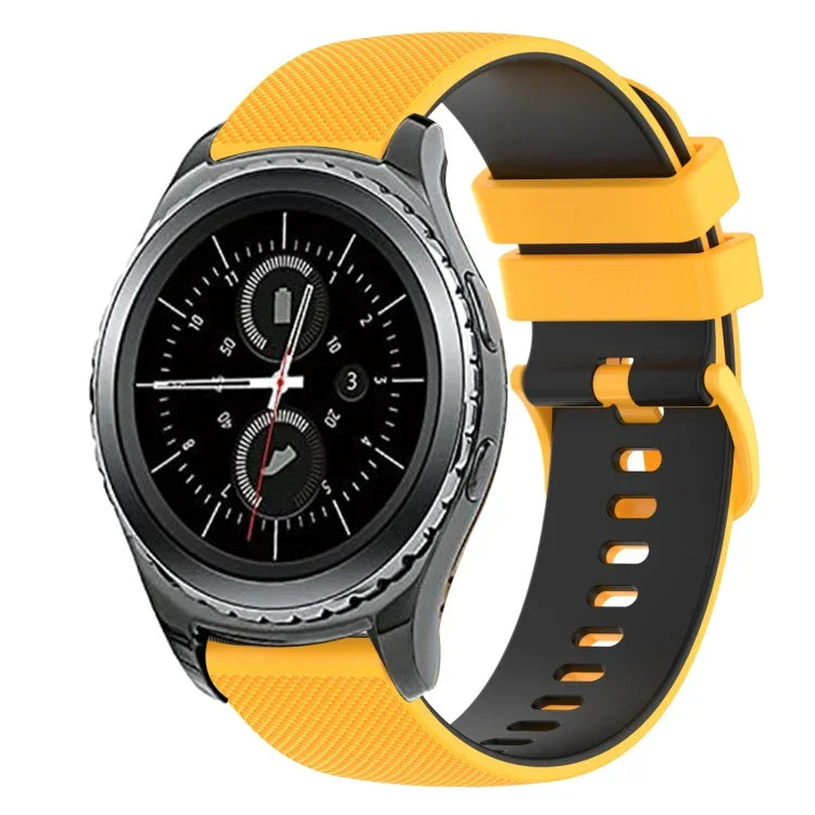20mm チェッカードツートンシリコンウォッチバンド、Samsung Gear Sport用、Samsung Gear S2 Classic用