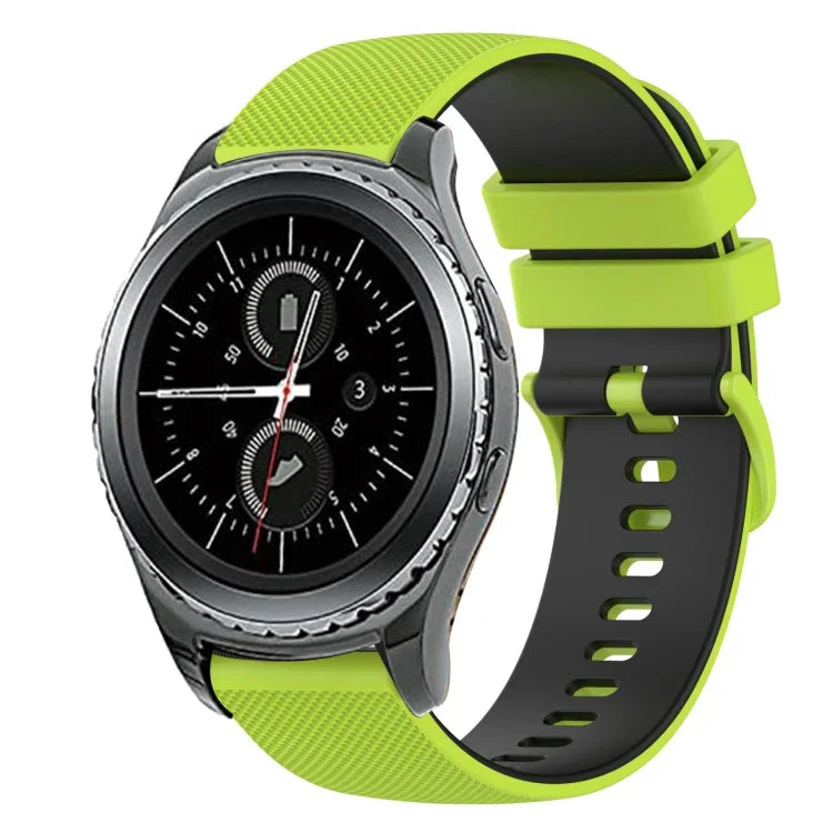 20mm チェッカードツートンシリコンウォッチバンド、Samsung Gear Sport用、Samsung Gear S2 Classic用