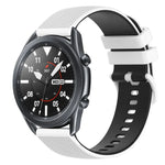 22mm チェッカードツートンシリコンウォッチバンド、Samsung Galaxy Watch3 45mm用、Samsung Galaxy Watch 46mm用、Samsung Gear S3 Classic用、Samsung Gear S3 Frontier用