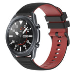 22mm チェッカードツートンシリコンウォッチバンド、Samsung Galaxy Watch3 45mm用、Samsung Galaxy Watch 46mm用、Samsung Gear S3 Classic用、Samsung Gear S3 Frontier用
