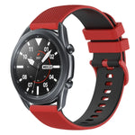 22mm チェッカードツートンシリコンウォッチバンド、Samsung Galaxy Watch3 45mm用、Samsung Galaxy Watch 46mm用、Samsung Gear S3 Classic用、Samsung Gear S3 Frontier用