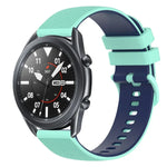 22mm チェッカードツートンシリコンウォッチバンド、Samsung Galaxy Watch3 45mm用、Samsung Galaxy Watch 46mm用、Samsung Gear S3 Classic用、Samsung Gear S3 Frontier用