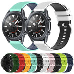 22mm チェッカードツートンシリコンウォッチバンド、Samsung Galaxy Watch3 45mm用、Samsung Galaxy Watch 46mm用、Samsung Gear S3 Classic用、Samsung Gear S3 Frontier用