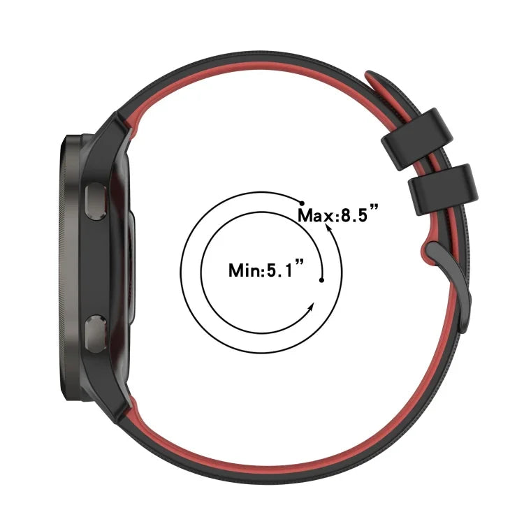 22mm チェッカードツートンシリコンウォッチバンド、Samsung Galaxy Watch3 45mm用、Samsung Galaxy Watch 46mm用、Samsung Gear S3 Classic用、Samsung Gear S3 Frontier用