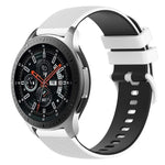 22mm チェッカードツートンシリコンウォッチバンド、Samsung Galaxy Watch3 45mm用、Samsung Galaxy Watch 46mm用、Samsung Gear S3 Classic用、Samsung Gear S3 Frontier用