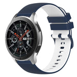 22mm チェッカードツートンシリコンウォッチバンド、Samsung Galaxy Watch3 45mm用、Samsung Galaxy Watch 46mm用、Samsung Gear S3 Classic用、Samsung Gear S3 Frontier用