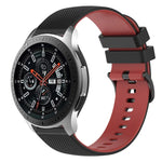 22mm チェッカードツートンシリコンウォッチバンド、Samsung Galaxy Watch3 45mm用、Samsung Galaxy Watch 46mm用、Samsung Gear S3 Classic用、Samsung Gear S3 Frontier用