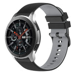 22mm チェッカードツートンシリコンウォッチバンド、Samsung Galaxy Watch3 45mm用、Samsung Galaxy Watch 46mm用、Samsung Gear S3 Classic用、Samsung Gear S3 Frontier用